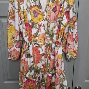 Floral Print Long Sleeve Dress